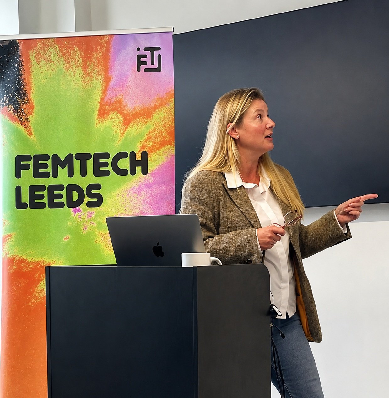 Amy Wild speaking at FemTech Leeds